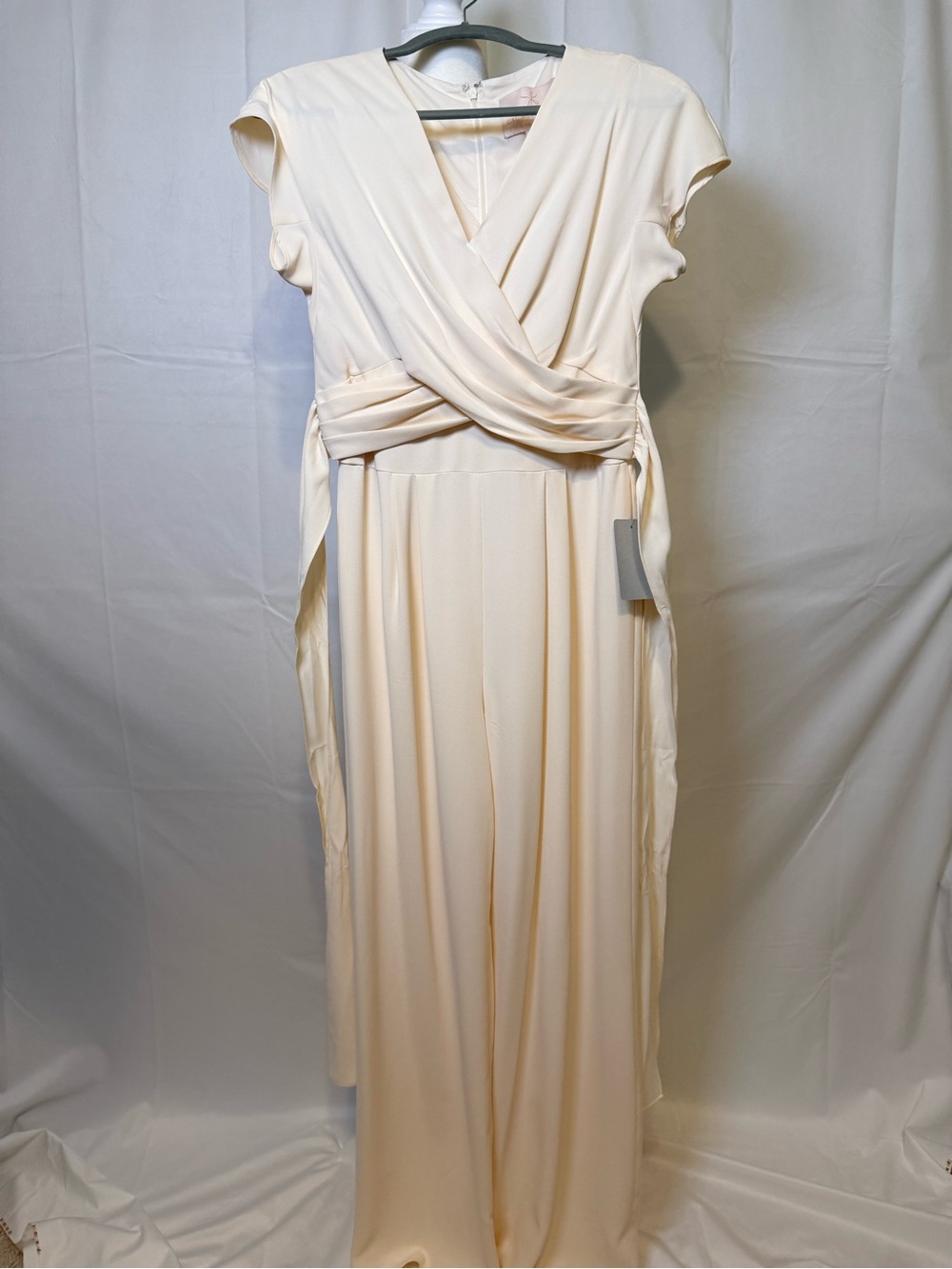 NWT Girl Meets Glam Elegant Cream Wrap-Front  Women’s Jumper